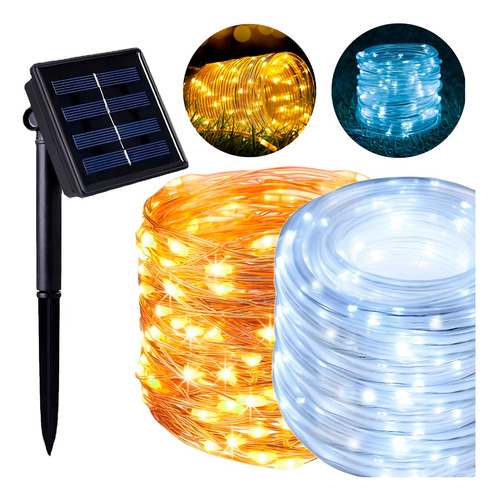 Manguera Luces Solares Led 10m Navidad Exterior/interior