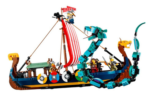 Lego Creator 3 In 1 31132 Viking Ship And The Mid - Original
