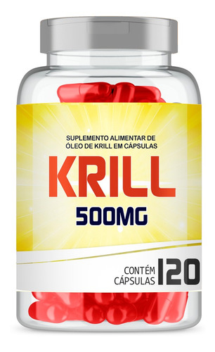 Óleo De Krill 500mg Com 120 Cápsulas Gelatinosas