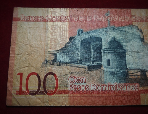 Billete 100 Pesos Oro República Dominicana 2017 Pick 190 D (Usado)