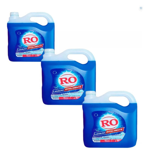 Pack X3 Detergente Liquido Ro Original 5lt. Ofertas Claras