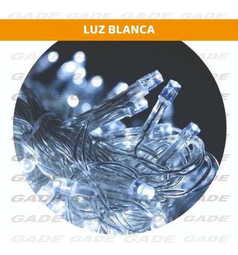 Imagen 3 de 8 de Luces Luz Led Guirnalda Tira 80 Luces Blancas 10m A Pila