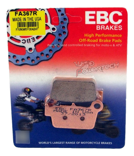 Pastilla Freno Trasera Ebc Yamaha Yz / Yzf 250 450 Wrf Fa367