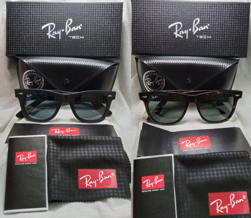 Ray-ban Wayfarer Carey Negro Brillante Mate  *envio Gratis*