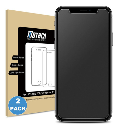 (pack 2)protector De Pantalla Mate Para iPhone XR/para Iphon