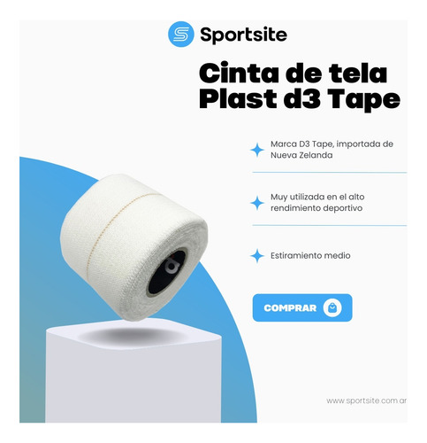 Cinta Plast 75mm Venda Simil Tensoplast Fisioplast - D3 Tape