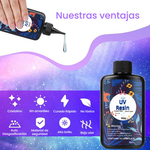 Kit De Resinas Uv Con Lámpara Para Hacer Joyas Diy Moldes Para Resina Moldes De Silicona Para Resina Kit De Manualidades
