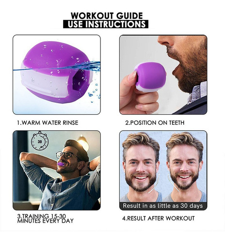 Imagen 5 de 10 de 3 Piezas Ejercicios De Mandíbula De Fitness Facial