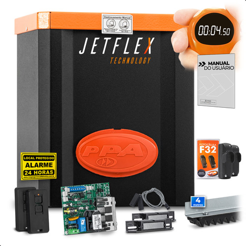 Kit Motor Ppa Dz Eurus Steel 1/2 Jetflex 4m Anti-esmagamento