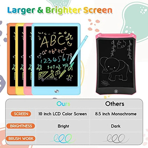 Tableta De Escritura Lcd 10 Pulgadas Bloc Dibujo For Niños