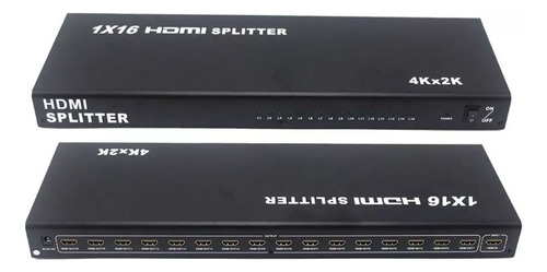 Splitter Video Hdmi Delta De 1 Entrada A 16 Salidas Metalico