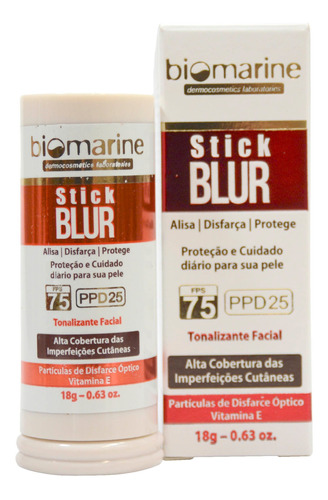 Biomarine Bastao Protetor Solar Stick Blur Fps 75 Natural