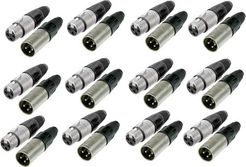 Neutrik 12 X Conector Macho Hembra Canon Xlr Nc3fx Nc3mx