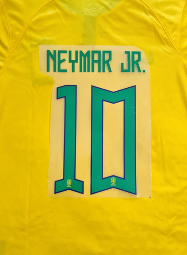 Nome + Número Neymar Jr 10 Para Camisa Seleção Brasileira