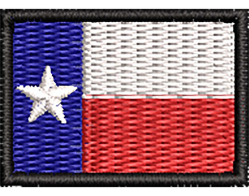 Patch Bordado Micro Bandeira Texas 2x3 Cm Cód.mibp294