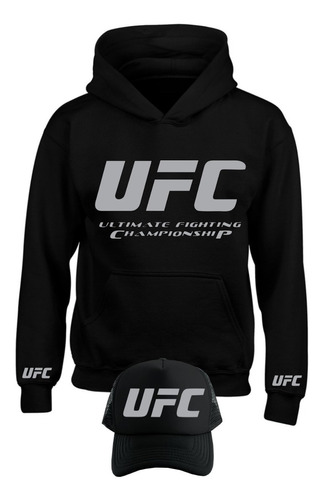 Buzo Ufc Fight Night Combat Capota, Hoddie Obsequio Gorra X