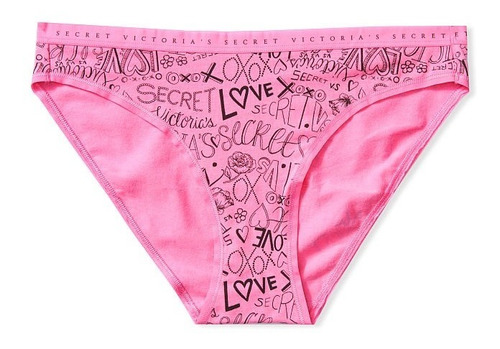 Calzon Victorias Secret Graficos Logo Algodon Stretch Panty