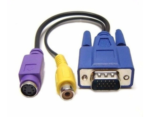 Cable Vga A Salida Supervideo Y Análogo Rca 