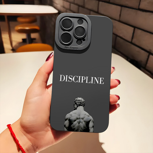 Funda De Teléfono Delgada Para iPhone 14 Pro Max Discipline Art Aesthetic De Silicona A Prueba De Golpes Para iPhone 16 Pro Max