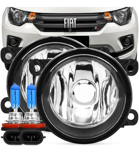 Par Farol Auxiliar Fiat Mobi 16 17 18 19 A 21 Milha + Brinde