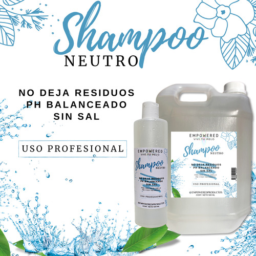 Shampoo Ph Neutro Anti Residuos Sin Sal 1l