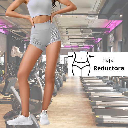 Calza Short Seamles Frunce Cola Sexy Levanta Glúteos Push Up