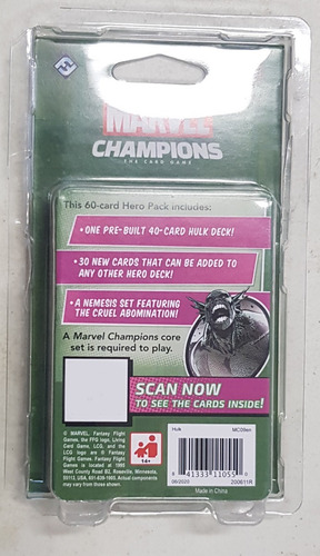 Marvel Champions Card Game Hulk Hero Pack Nuevo !!!