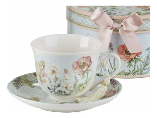 Juego De Té Taza De Porcelana De 3.5 Pulgadas En Caja D Jdt