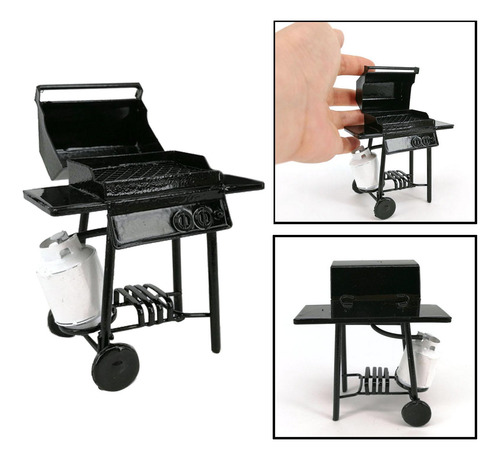 Casa De Muñecas Móvil Barbacoa Parrilla Horno Miniatura