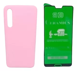 Estuche Silicone Case Para Huawei P20 Pro Y Vidrio Ceramico