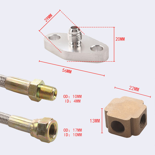 Ta Kit De Línea De Alimentación De Aceite Turbo Universal De