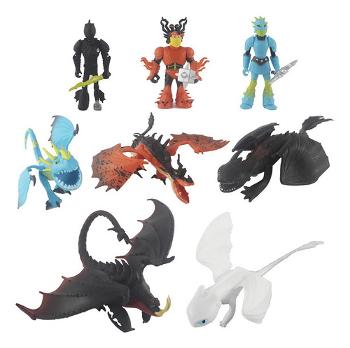 8pcs How To Train Your Dragon Figura Juguete Modelo Regalo