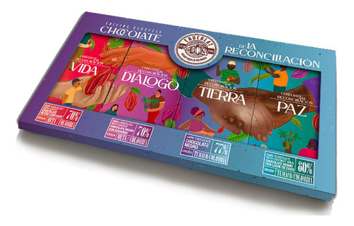 Imagen 1 de 1 de Caja Con 4 Chocolates Regalo Chuculat (120 G)