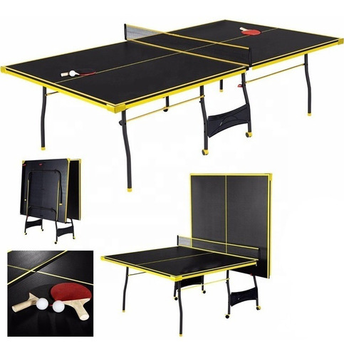 Mesa Ping Pong Profesional Plegable C/ Rueda Paleta + Pelota