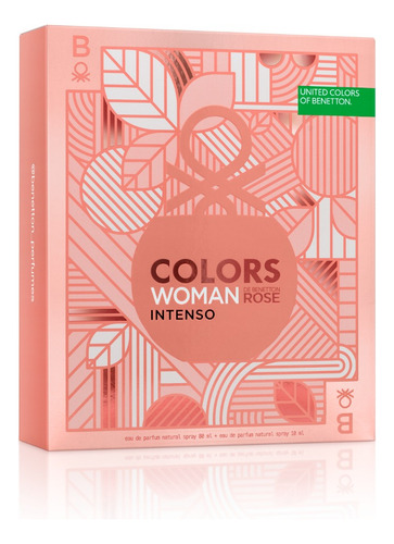 Perfume Benetton Rose Intenso Edt 80 Ml + Mega 10 Ml Mujer