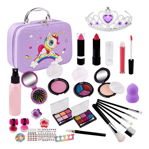 Juguete Maquillaje De Verdad Belleza Niña Tocador Estuche