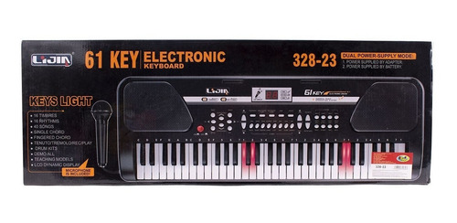 Imagen 4 de 5 de Teclado Musical De 61 Teclas Graba Tonos Ritmos Microfono