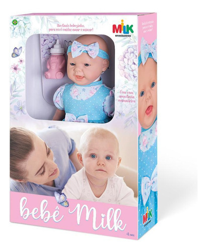 Milk Brinquedos Boneca bebê milk brinquedos Vinil