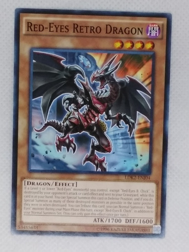 Red Eyes Retro Dragon Común Yugioh Ojos Rojos