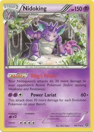 Cartas Pokemon Xy Nidoking 45/114 No Holo Darkside Tcg (Usado)