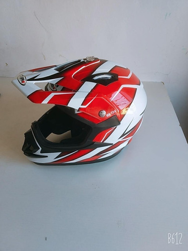 Casco Cross Shiro Mx 734 Rojo Talle L