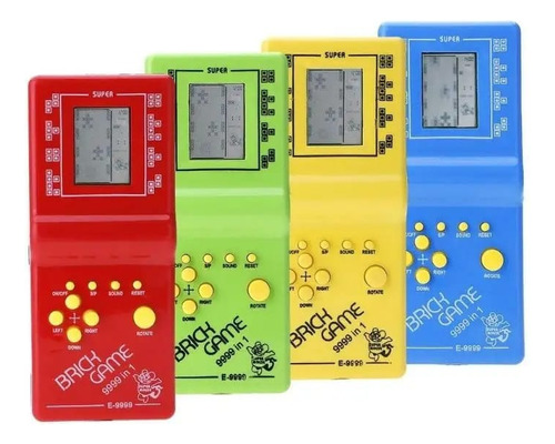 Pack 4 Consola Brick Game Tetris Standard Niños + Pilas Aa