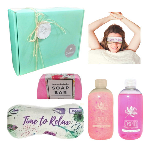 Gitf Set Kit Caja Regalo Box Relax Rosas Aroma Spa N28 Relax