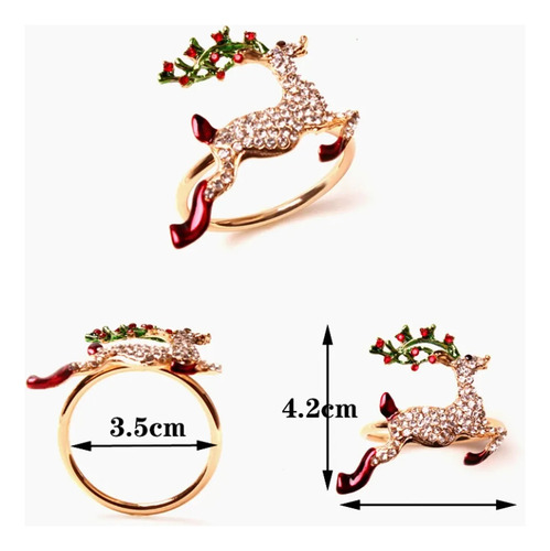 9 Servilleteros Navideños, Anillos Porta Servilletas Para Va
