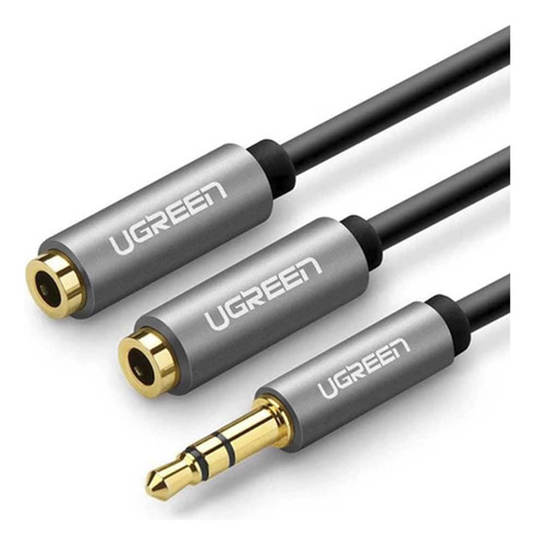 Adaptador Ugreen Divisor De Audio Jack 3.5mm 0.2m 20cm Black