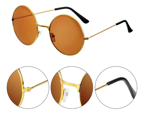 Juego De Pelucas Disco Gafas De Sol Y Collar Hippie Hombre C