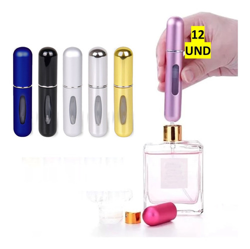 Perfumero Recargable Perfume 5ml Atomizador 12und Docena