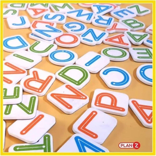 Letras Imantadas Figuras Abecedario Magnetico 72 Piezas Ed