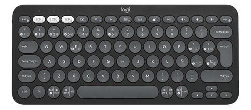 Teclado Bluetooth Logitech K380s Qwerty Español Color Negro