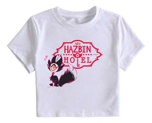 Remera Hazbin Hotel Keekee Charlie Husk Angel Alastor Crop 5